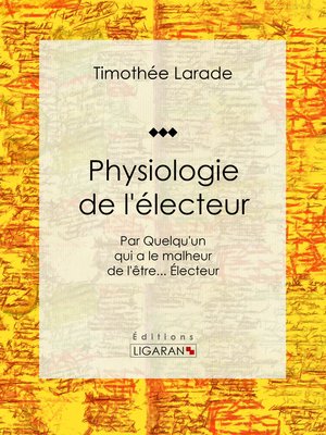 cover image of Physiologie de l'électeur